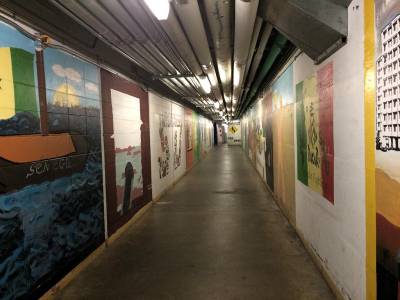 Sous les bâtiments de l'Université Laval